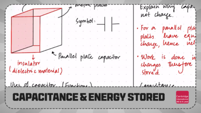 Capacitance and Energy Stored